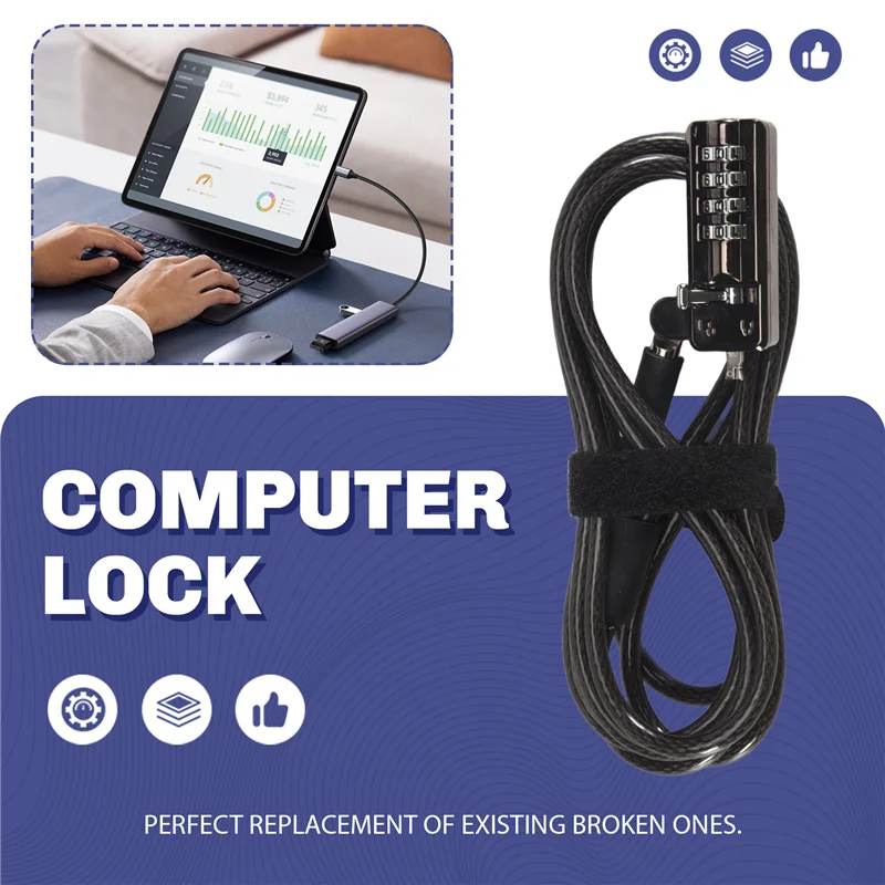 A29F-Laptop Lock Small Keyhole PC Lock Computer Anti-Theft Lock 7000 3X5mm Odpowiedni dla DELL Alien Spirit More Burning