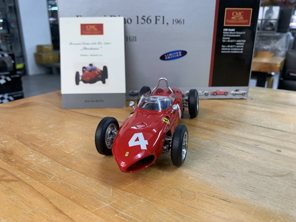 CMC 1:18 DINO 156 F1 #4 M070 Alloy Fully Open Simulation Limited Edition Alloy Metal Static Car Model Toy Gift