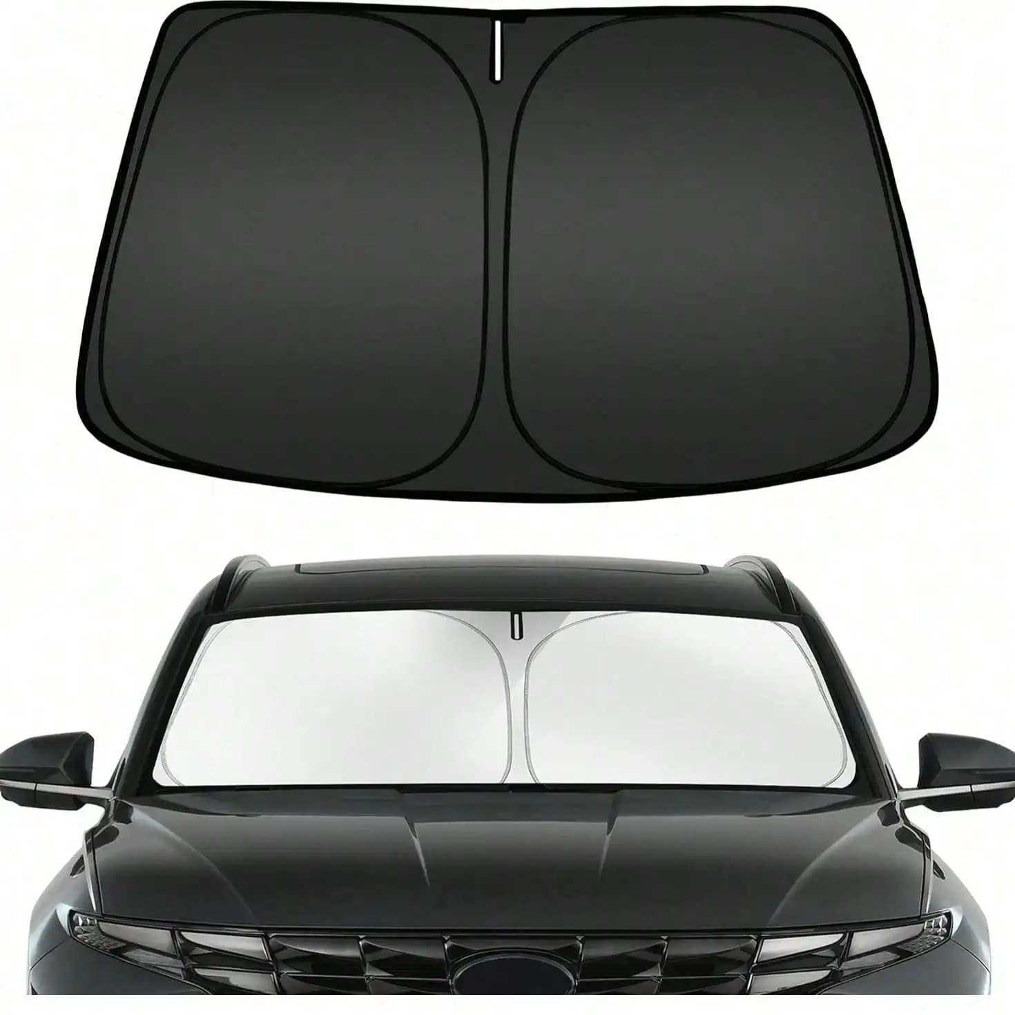 

Foldable Windshield Sun Shade, Front Window Sunshade, Blocks UV Rays To Keep Your Car Cool, Universal Thick Sunscreen Board For Car Interior Shading And Cooling