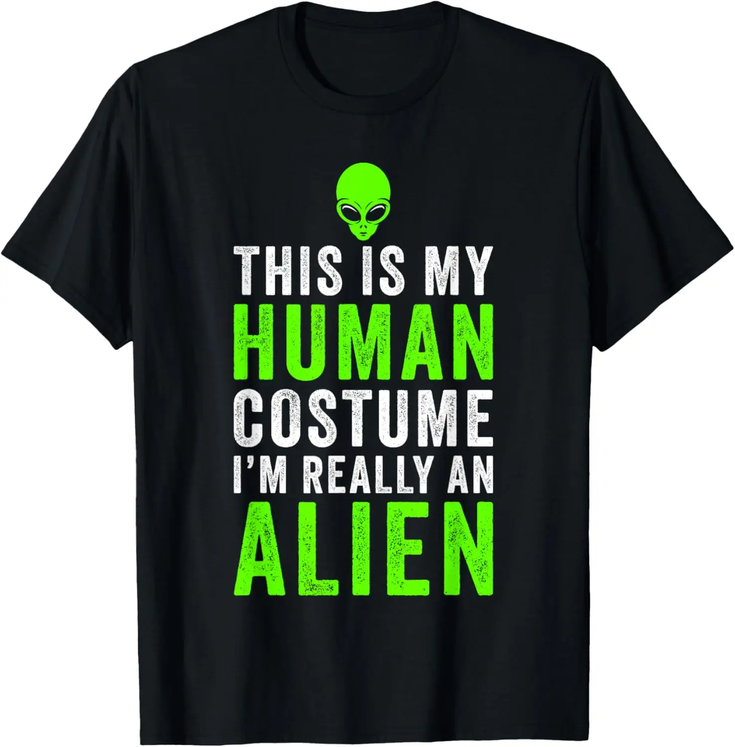 T-shirt drôle d'Halloween, costume extraterrestre