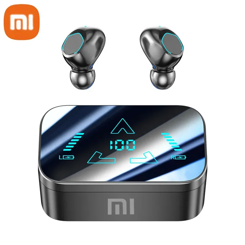 Xiaomi-Écouteurs sans fil M48, casque Bluetooth, écouteurs de charge, intra-auriculaires, écran LED, sauna, téléphone de sport avec micro, dosettes