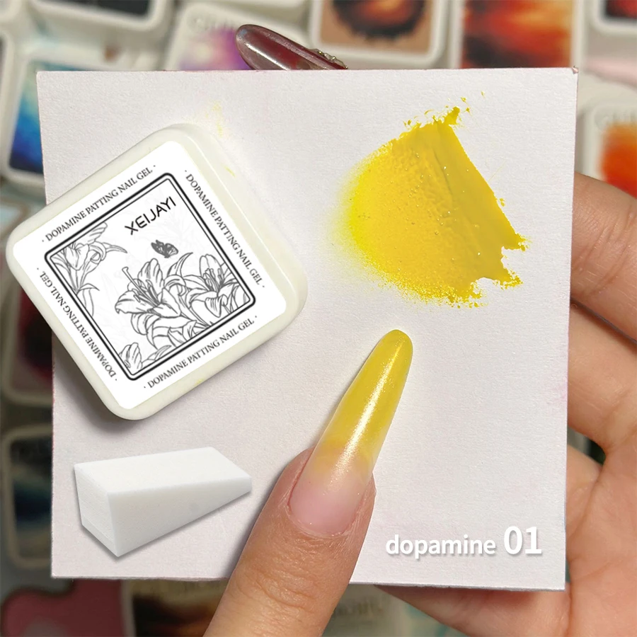 XEIJAYI 1 pz Pat pittura Gel smalto per unghie con 1 colore spugna gradiente Semi permanente Soak Off UV LED Nail Art Gel vernici per N
