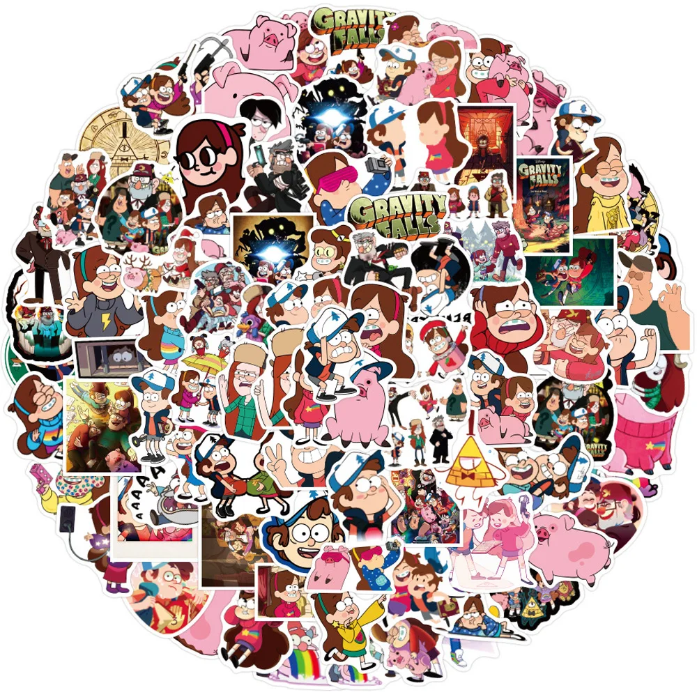 10/30/50/100pcs Cute Disney Cartoon Gravity Falls Stickers Cartoon Kids Decals Toy Phone Water Bottle Guitar Funny Anime Sticker