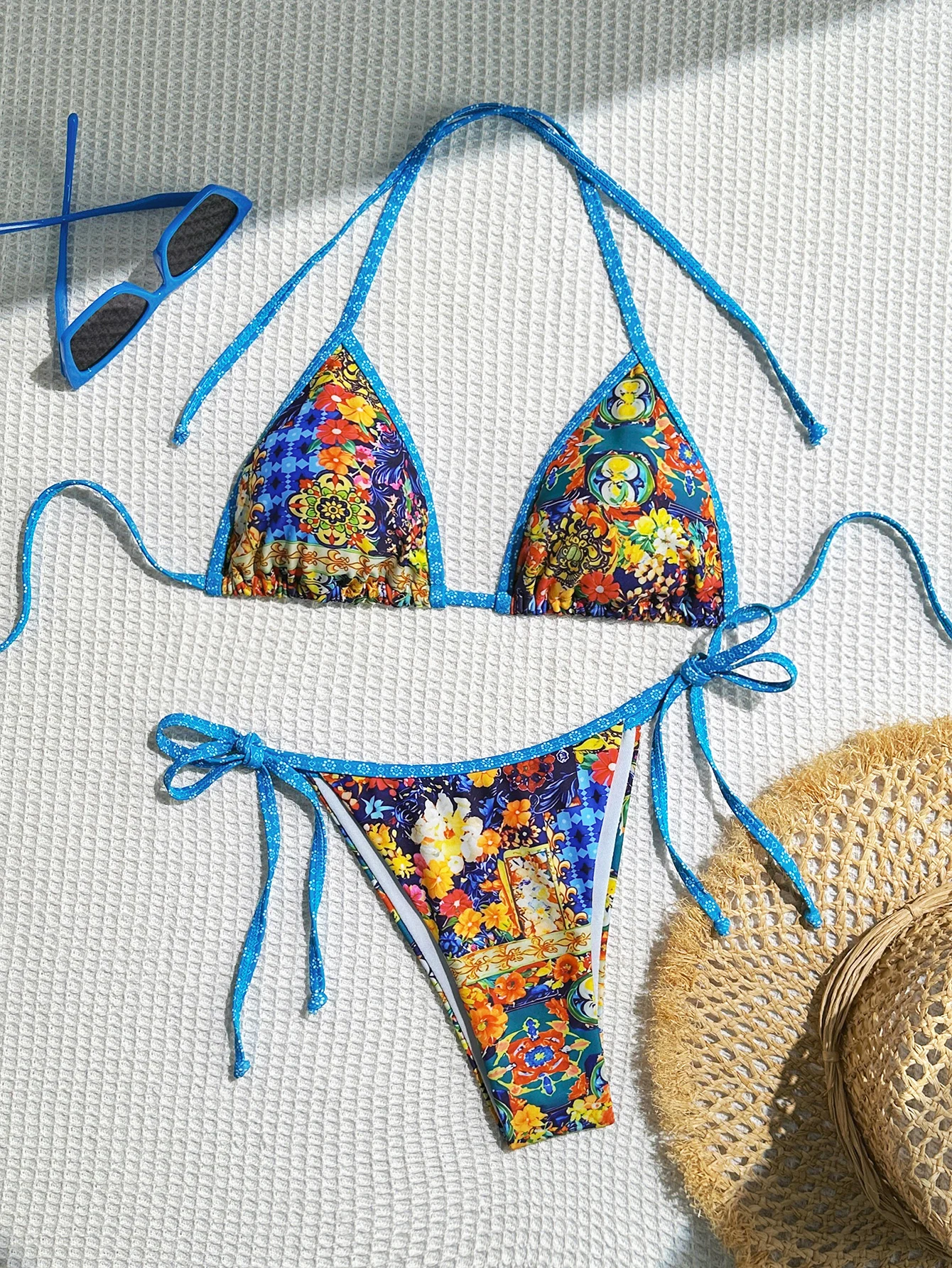 

Сексуальный женский комплект бикини с высокой талией, купальник из двух частей, пляжная одежда, летний купальный костюм