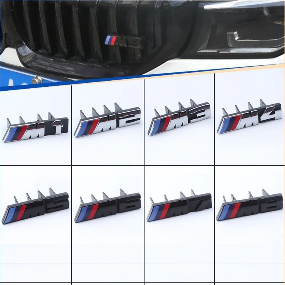 

3D Car Front Grille M Badge Emblem Decoration Accessories For Bmw Performance M E46 E90 F20 E39 F10 X3 E83 E61 E91 E87 E60 E93