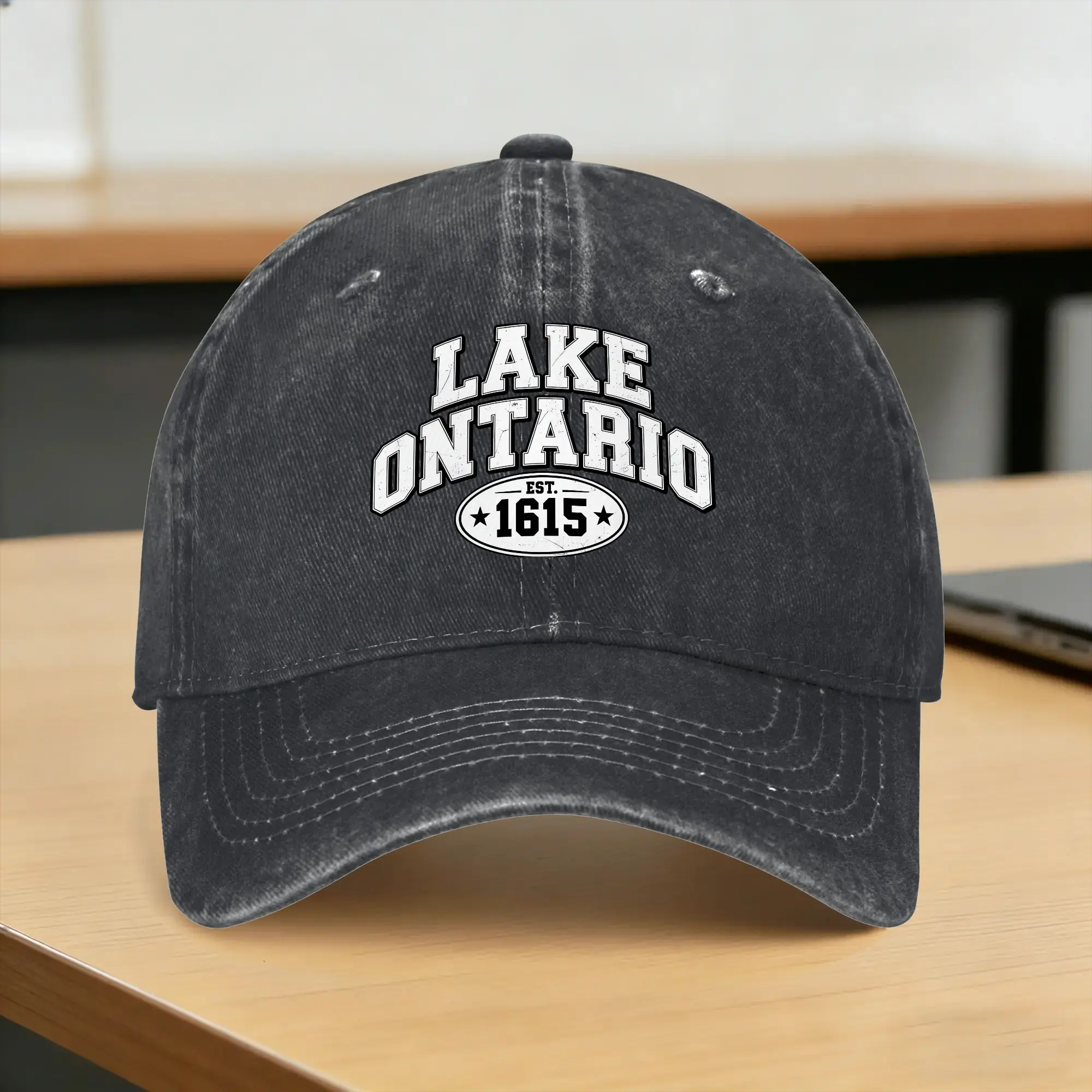 Lake Ontario Baseball Cap Sun  Kpop Rock Wholesale Washed Trucker Hat Unisex Men Streetwear Custom Logo Baseball Caps