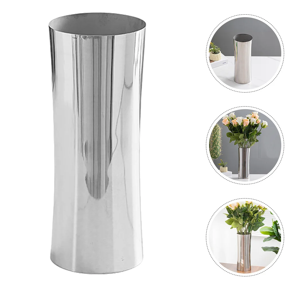 

Stainless Steel Mirror Vase Modern Decorative Flower Vase Living Room Dining Table Centerpiece Metal Flower Vases