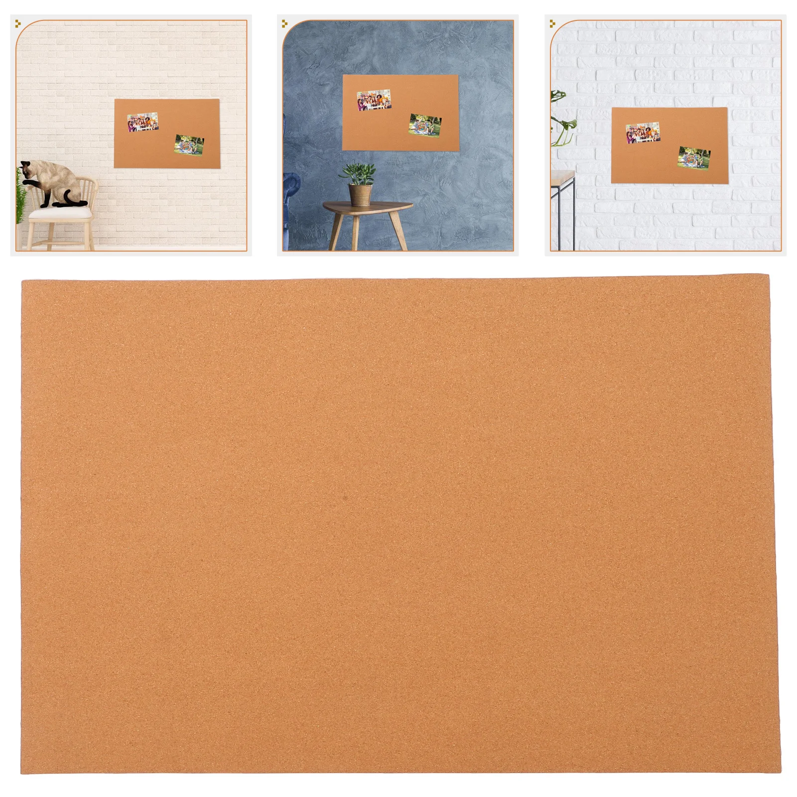 

Cork Blackboard Sheet Large Size Wall-Mounted Cork Board for Photos Notes Reminders Home Office Organization Decor