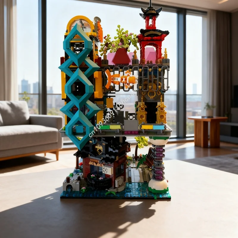 

3151pcs MOC The Ninjia City Spa Movieed Model Building Blocks Construction Christmas Gifts Idea Toy Education Kids Birthday