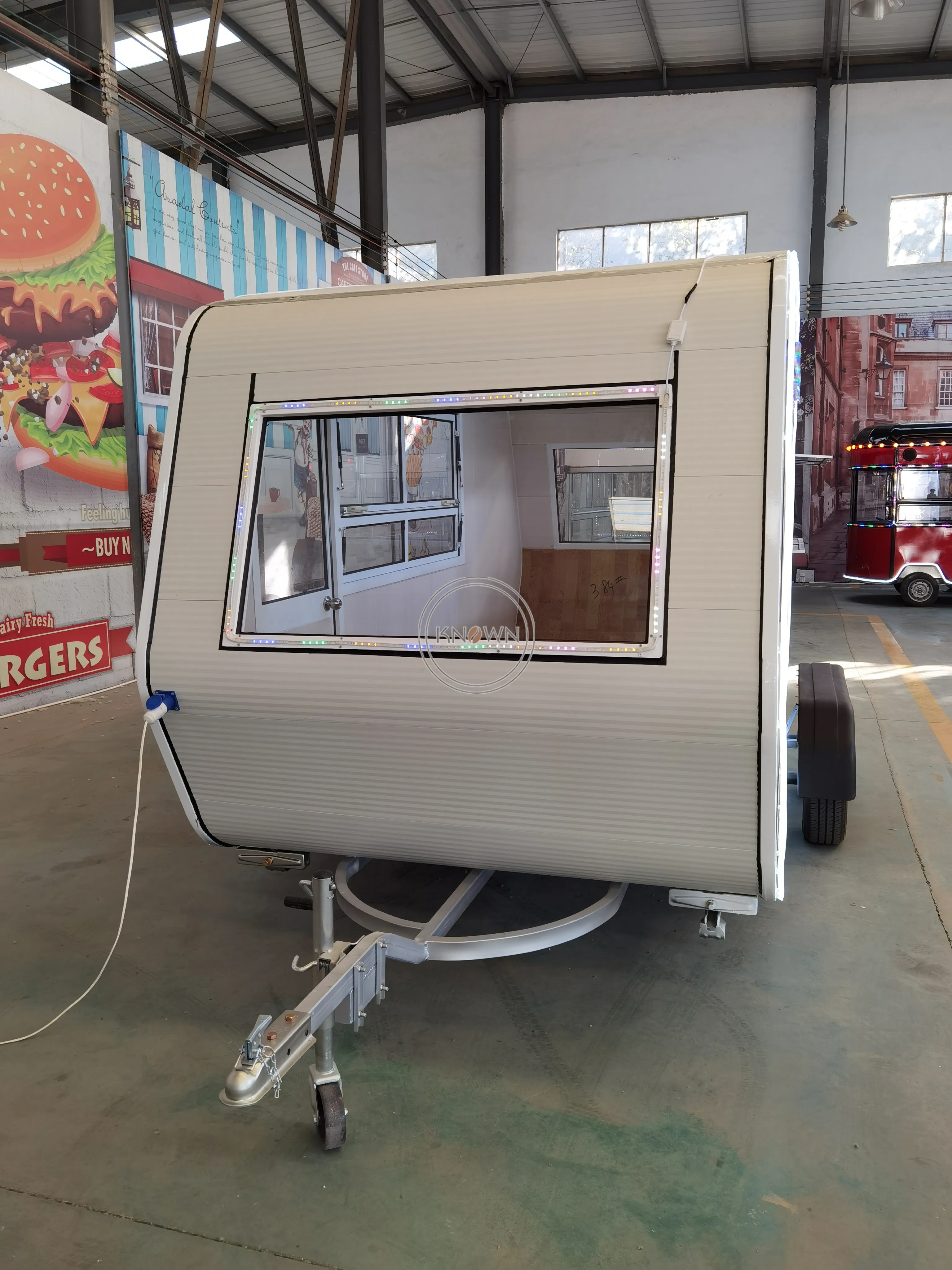 Remolque de comida estándar europeo con carrito de comida móvil rápido CE DOT para venta, furgoneta Expendedora de Catering Comercial de EE. UU.