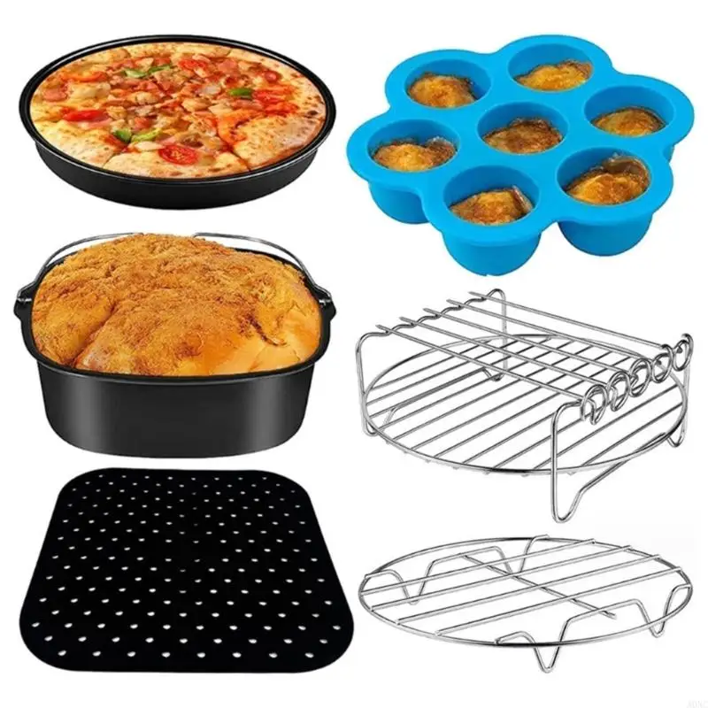 

A0NC Carbon Steel Steaming Rack Kitchen Tool for 5.8Qt Air Fryer