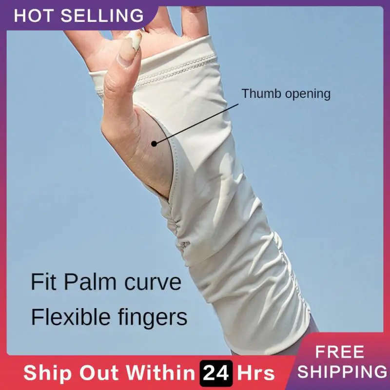 Oversleeve Efficient Sunscreen Ice Silk Fabric Ice Silk Sleeves Sunscreen Sleeves Sports Sleeve Stacking Design Arm Protector