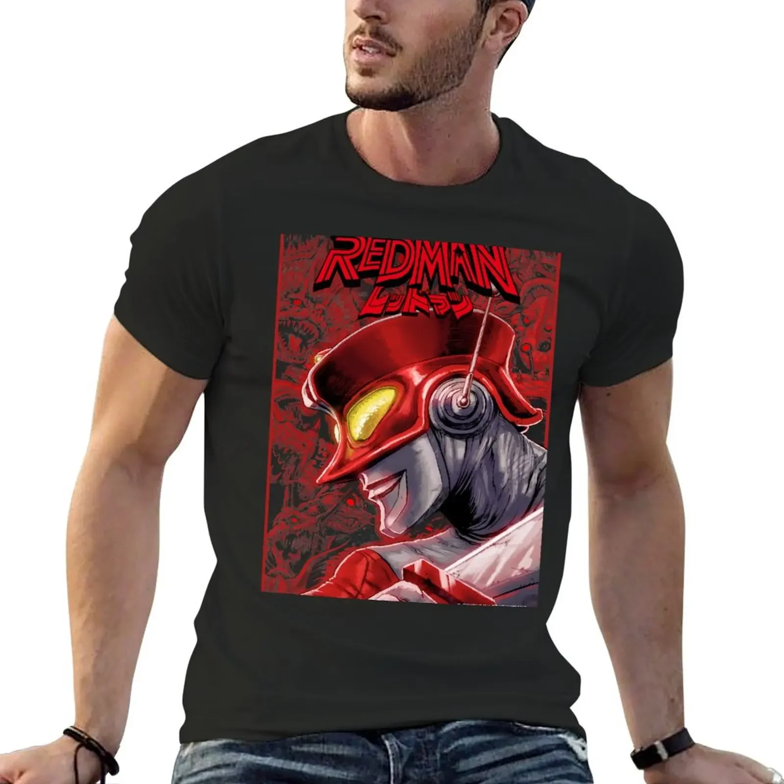 

Redman - The Kaiju Hunter T-Shirt vintage tops anime stuff mens designer clothes