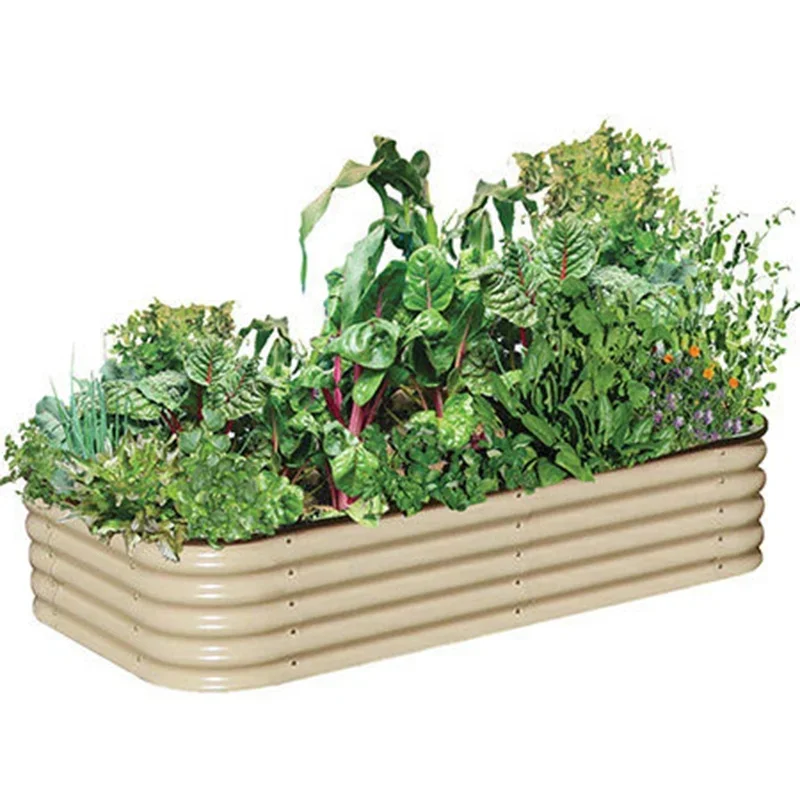 Custom Size And Color Garden Setup Galvanized Garden Boxes Outdoor Planter Box Metal Raised Garden Bed