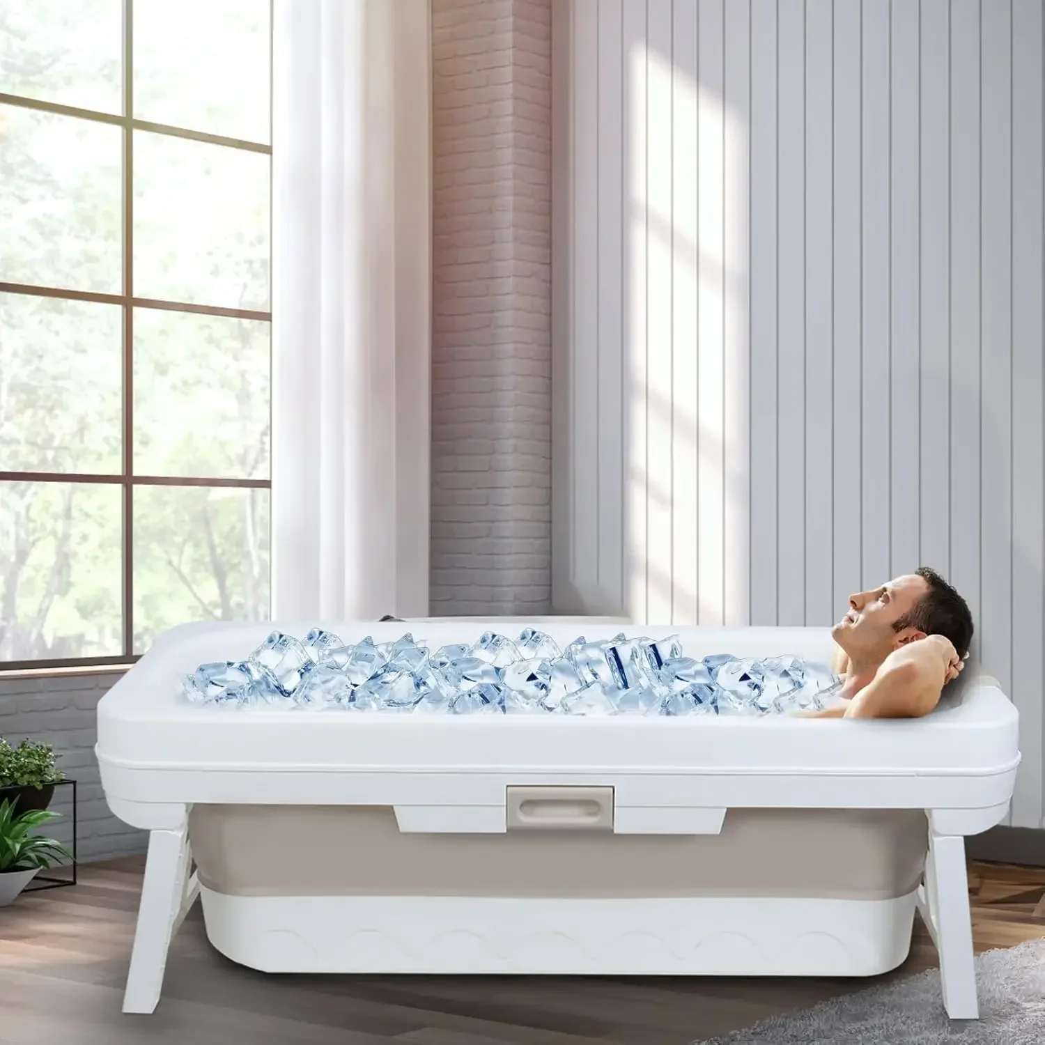 

BestsellerPortable Freestanding Collapsible Bathtub - Family Shower Stall Tub for Home Use