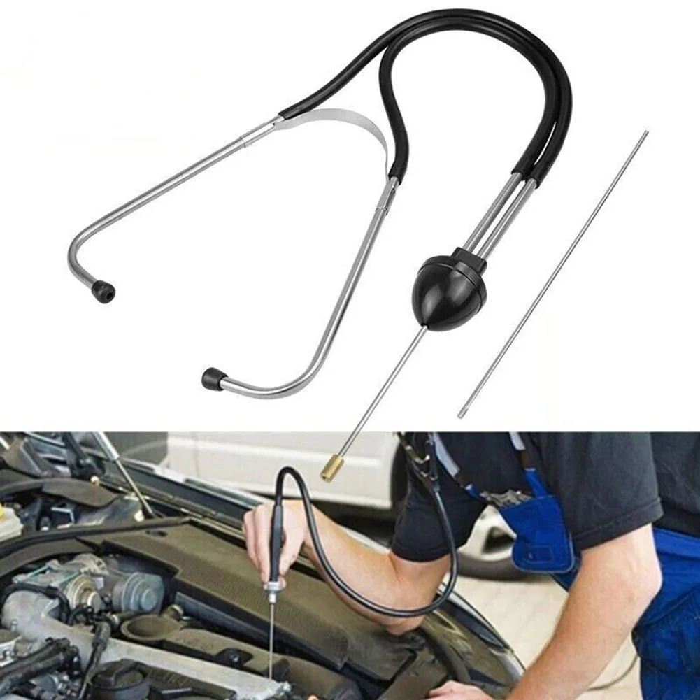 Automotive Car Mechanics Stethoscope Engine Diagnostic Listen Noise Probe Tool Black Car Accessories Tools