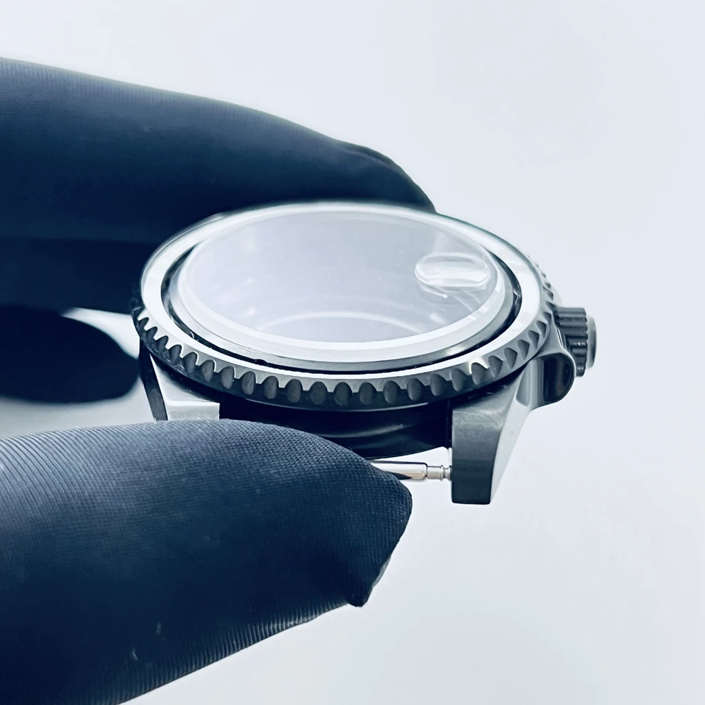 High Quality 40mm NH34 NH35 NH36 NH38 NH39 NH70 ETA2824 PT5000 Black GMT Watch Case With Ceramic Bezel Sapphire Glass Waterproof