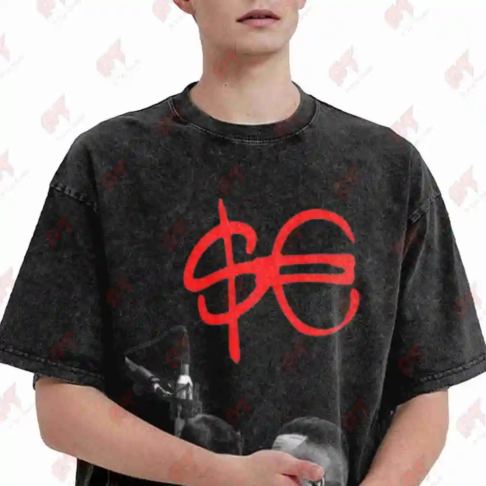 Sfera Ebbasta Trap Music Italian Rapper Hip Hop Vintage Washed Tee Pure Cotton T-Shirt