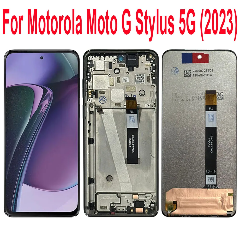 

6,6 "Для Motorola Moto G Stylus 5G (2023) ЖК-дисплей с сенсорным преобразователем в сборе, замена для Moto G Stylus 5G (2023) с рамкой