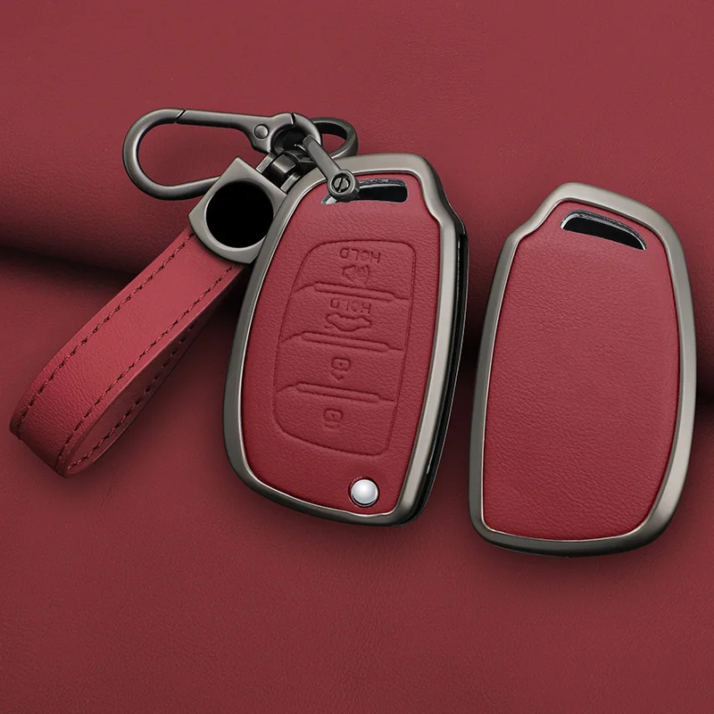 Car Key Case Cover for Hyundai Creta I40 I20 IX25 IX35 IX45 I10 I30 HB20 Elantra Solaris 2022 Sonata Santa Fe Tucson Accent 2021