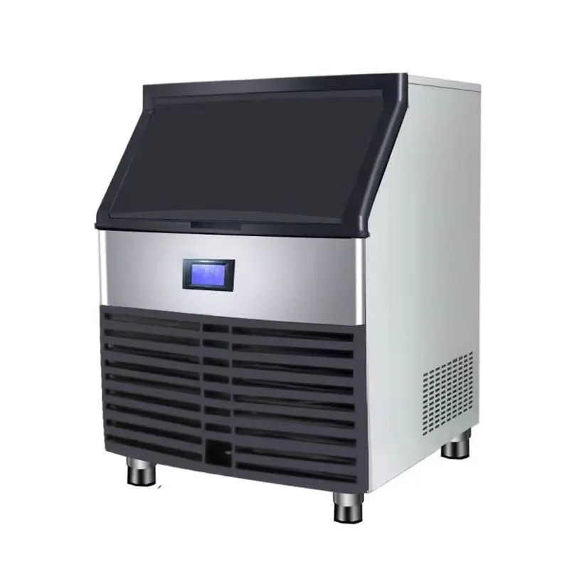 FOODLINE Compact Ice Maker Machine Small Floor Space Movable Wheels for Milk Tea Shop Startup Business