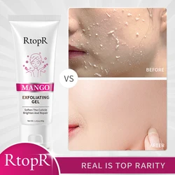 RtopR Facial Exfoliating Gel Facial Clean Cream Facial Scrub Blackhead Grease Dirt Oil Control Repairs Evens Tone Pore Tighten