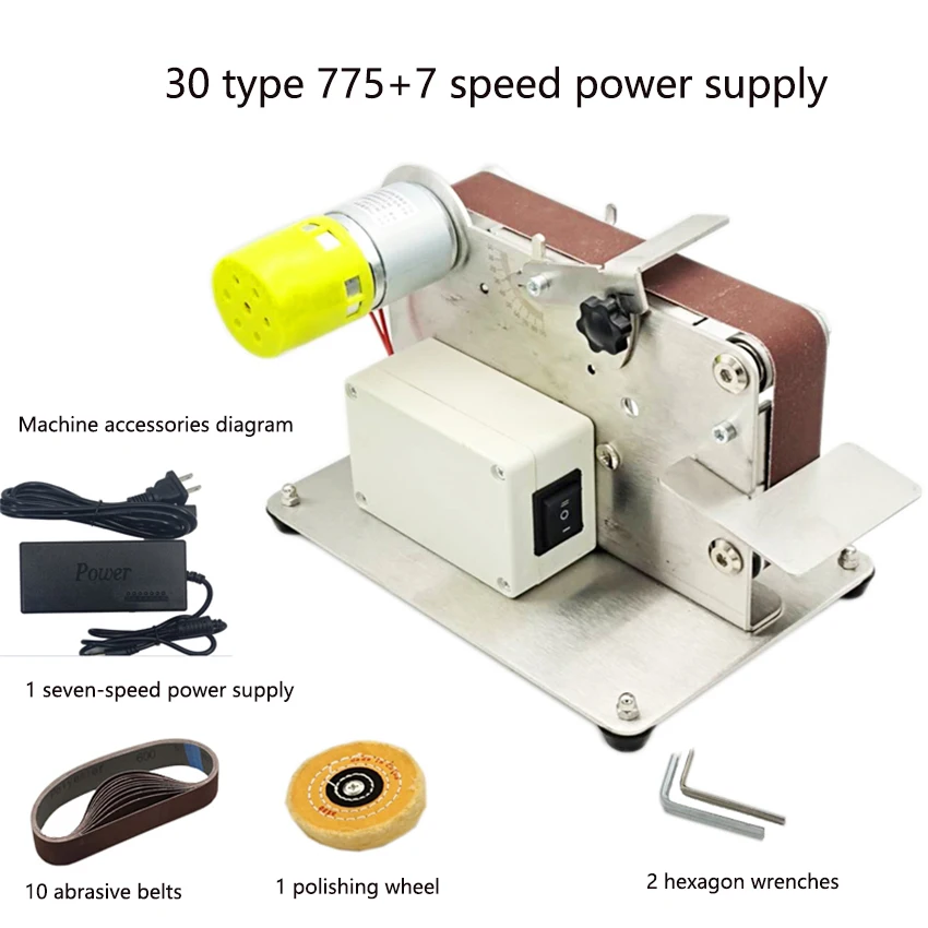 

30# 795 Motor 180W Electric Abrasive Belt Sander Polishing Machine Belt Grinder DIY Polishing Grinding Machine 110-220V 4.5A