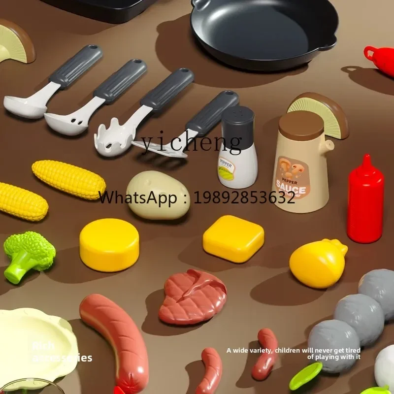 Children's Barbecue Toy Simulation Skewers Rack Girls Play House Kitchen Cooking