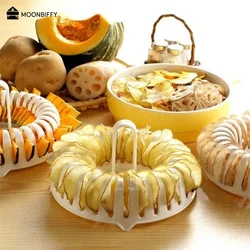Microwave Oven Degreased Potato Chips Maker Apple Fruit Potato Crisp Chip Slicer Snack Maker DIY Set Tray Kitchen Tool Chip Rack