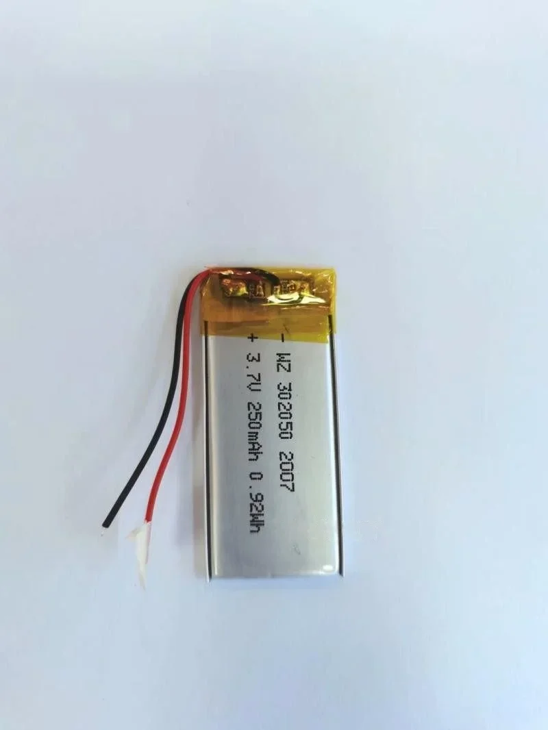 302050 Polymer Lithium Battery 3.7V 250mAh LED Light, Bluetooth Speaker, Voice Recorder Charging Lithium Battery