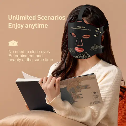 실리콘 컬러 라이트 광자 마스크 피부 회춘 악기 얼굴 페이셜 마스크 악기, 악기 미용실, 선물