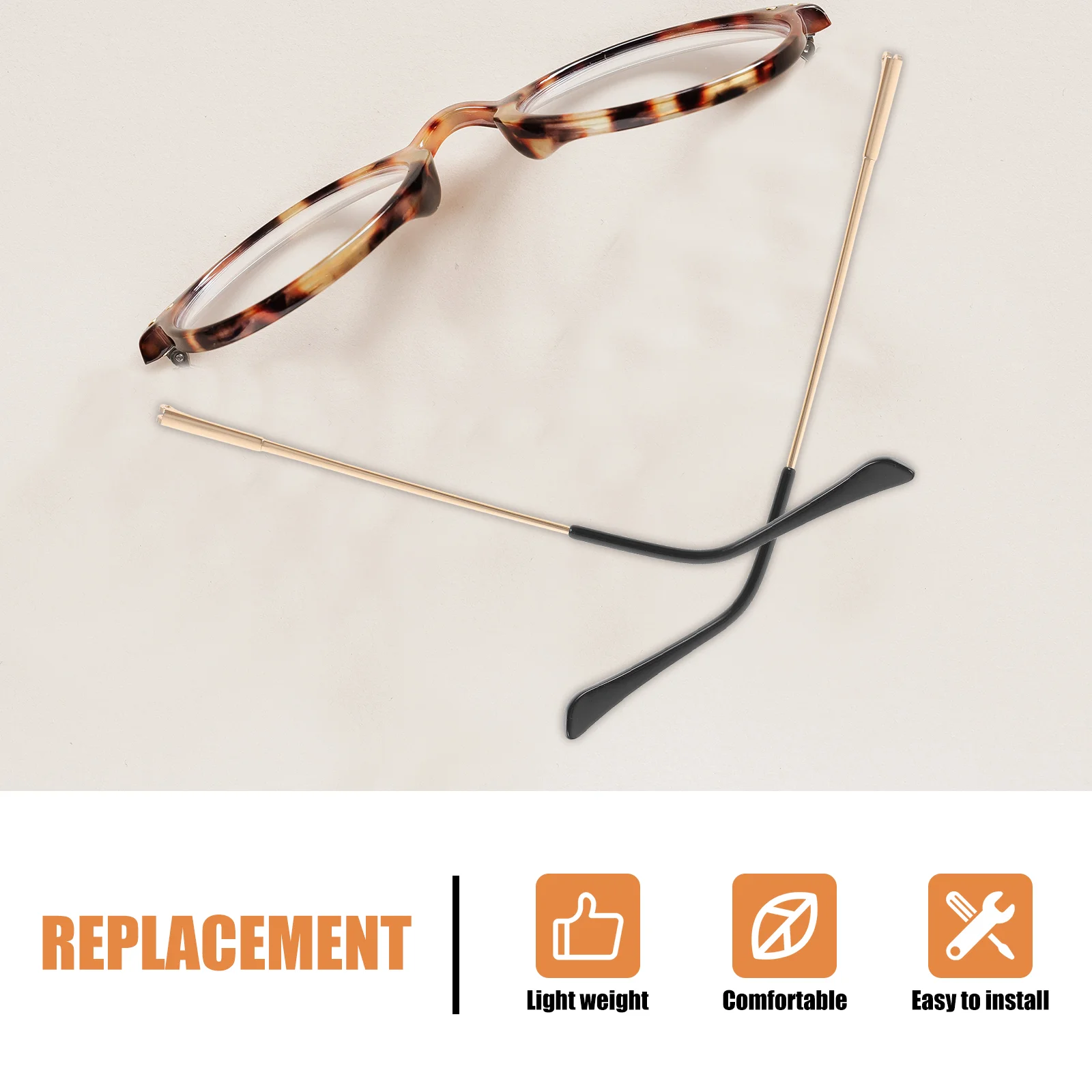 Glasses Replacement Temples Kits Hinge Lanyard Sunglasses Retro Eye Double Teeth