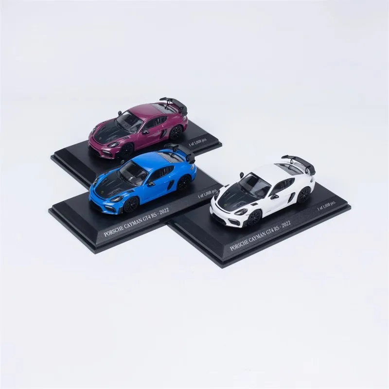 Minichamps 1/64 Porsche Cayman GT4 RS modèle de voiture moulé sous pression bureau affichage statique voitures modèle Simulation Collection voiture garçon jouet cadeau
