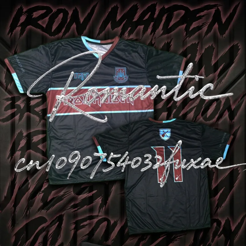 2526 حار بيع قميص كرة القدم سلسلة موضة تي شيرت مطبوع ملابس التدريب الشارع اليومي الكبار الرجال والنساء تي شيرت