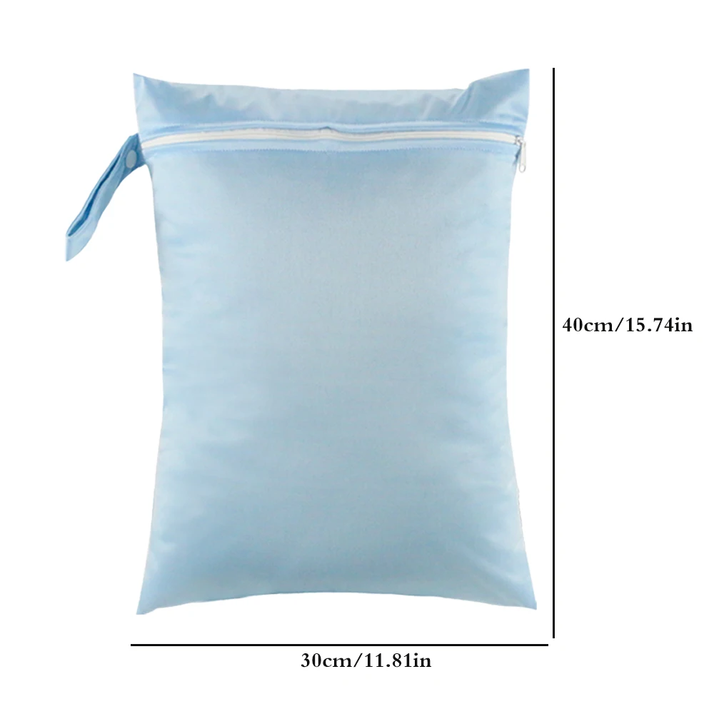 2pcs Snap Handle Wet Dry Bags Waterproof Wet Bag Reusable Diaper Bag Travel Beach Pool Daycare Soiled Baby Items Yoga Gym Bag