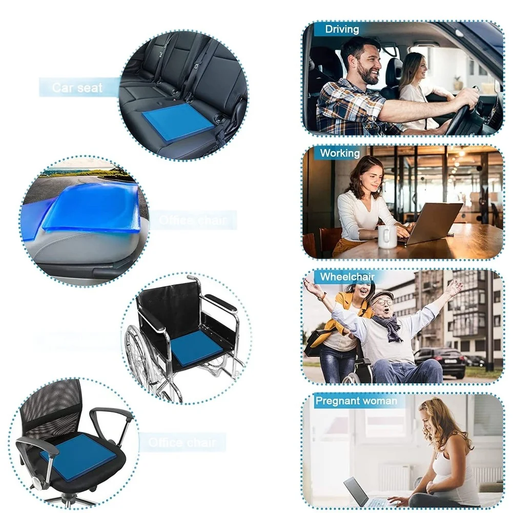 Thickened Motorcycle Seat Gel Pad Shock Absorption Mat Comfortable Soft Cushion For Motor Bike Modified Seats B view 2