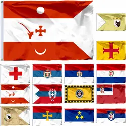 Serbia Flag Vojvodina Banner Serbia At Ferdinand II's Coronation Banner Republic Eastern Slavonia Baranja