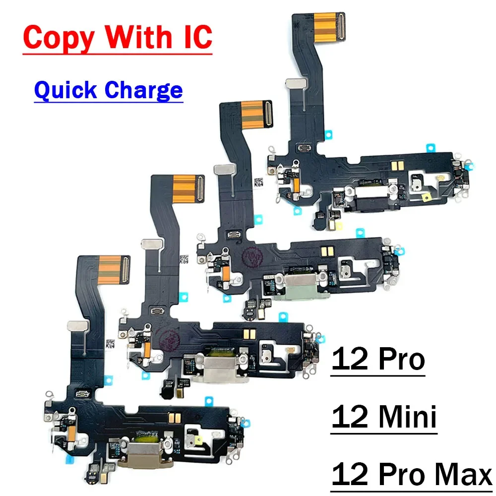 

20Pcs/lots New For IPhone 12 Pro Max / 12 Mini USB Charge Charging Connector Port Dock Board Flex Cable With Mic Microphone