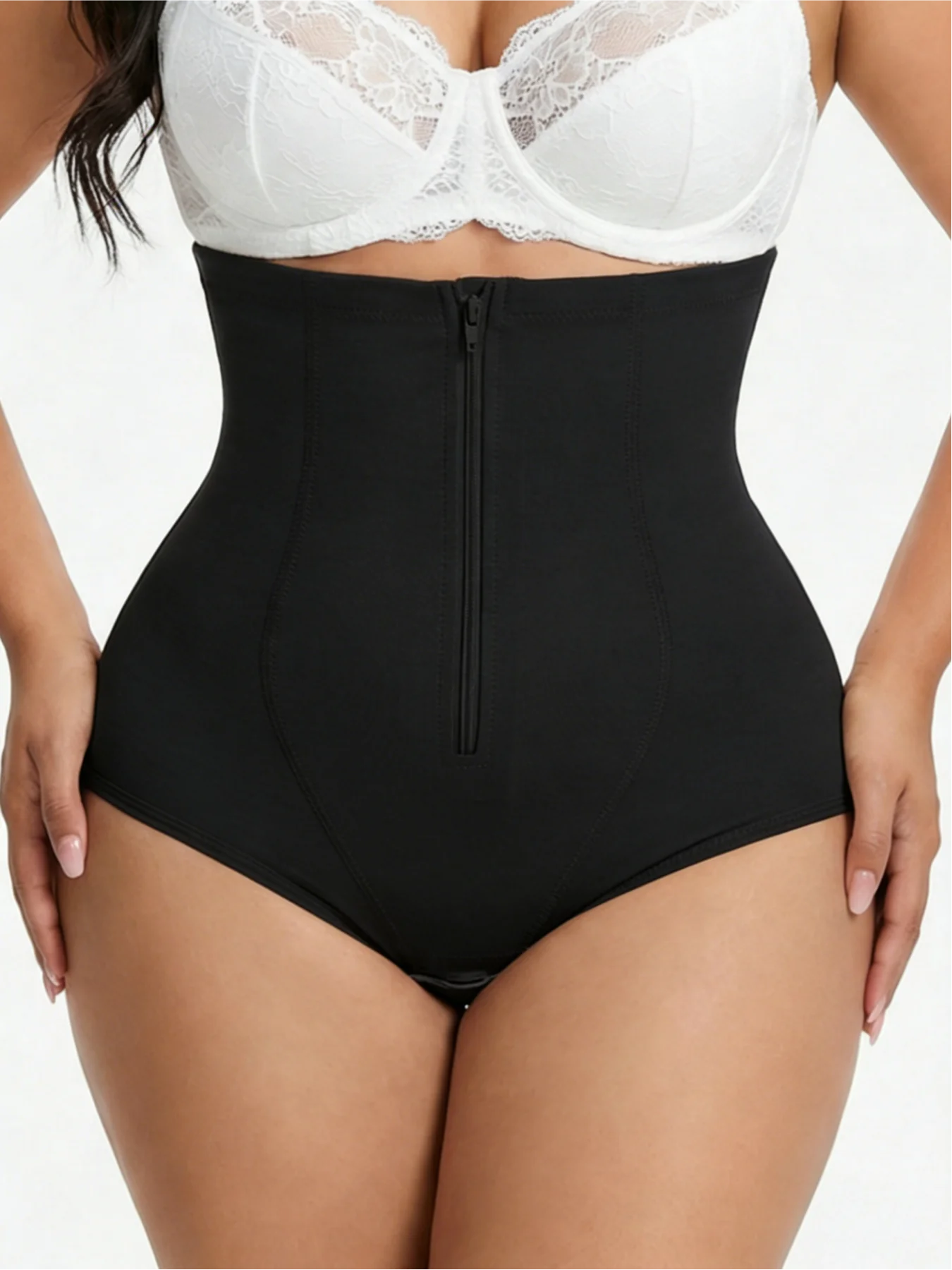 

High Waist Smooth Tummy Control Faja Shapewear Bottom Waist Cincher Trainer closure Firm Compression Pantie