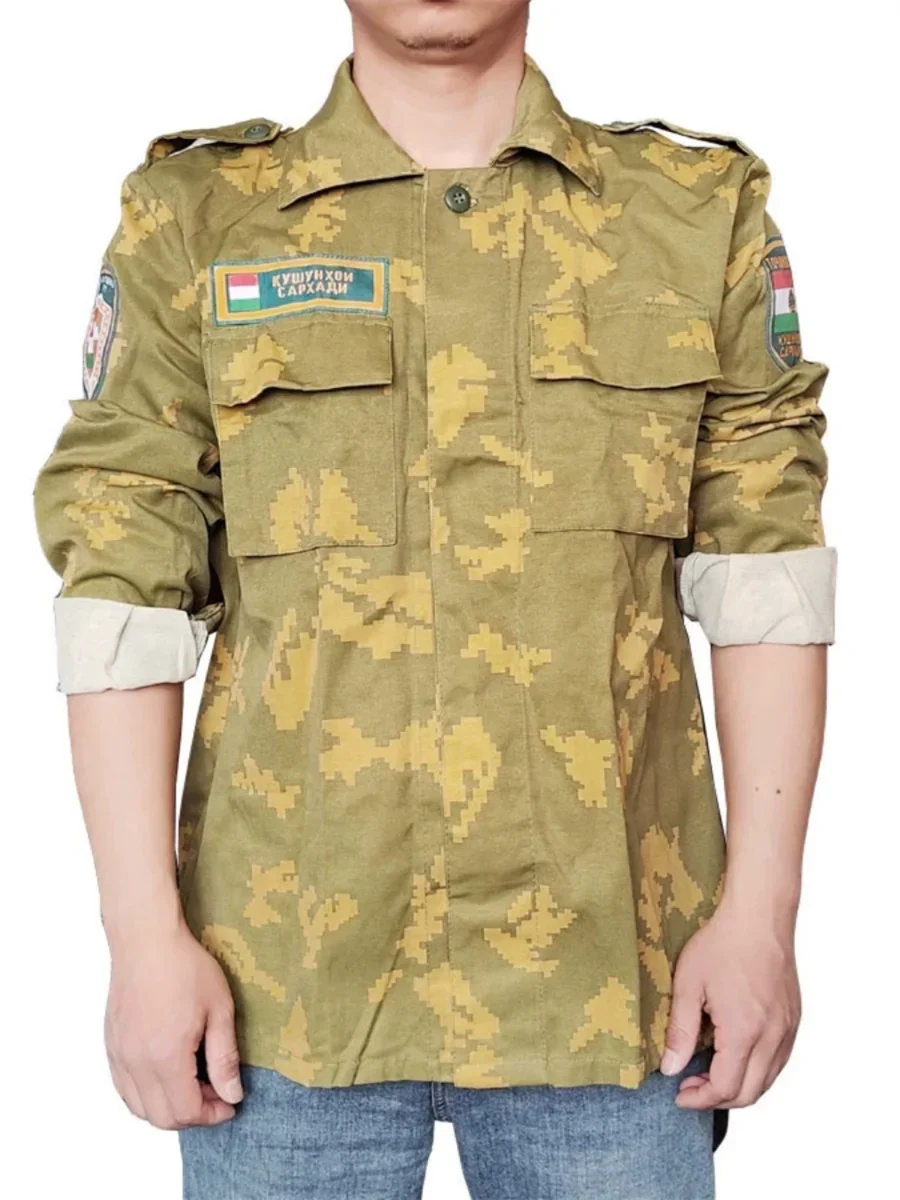 New export camouflage clothing single top made of cotton and polyester fabric for outdoor military enthusiasts, sturdy and wear-