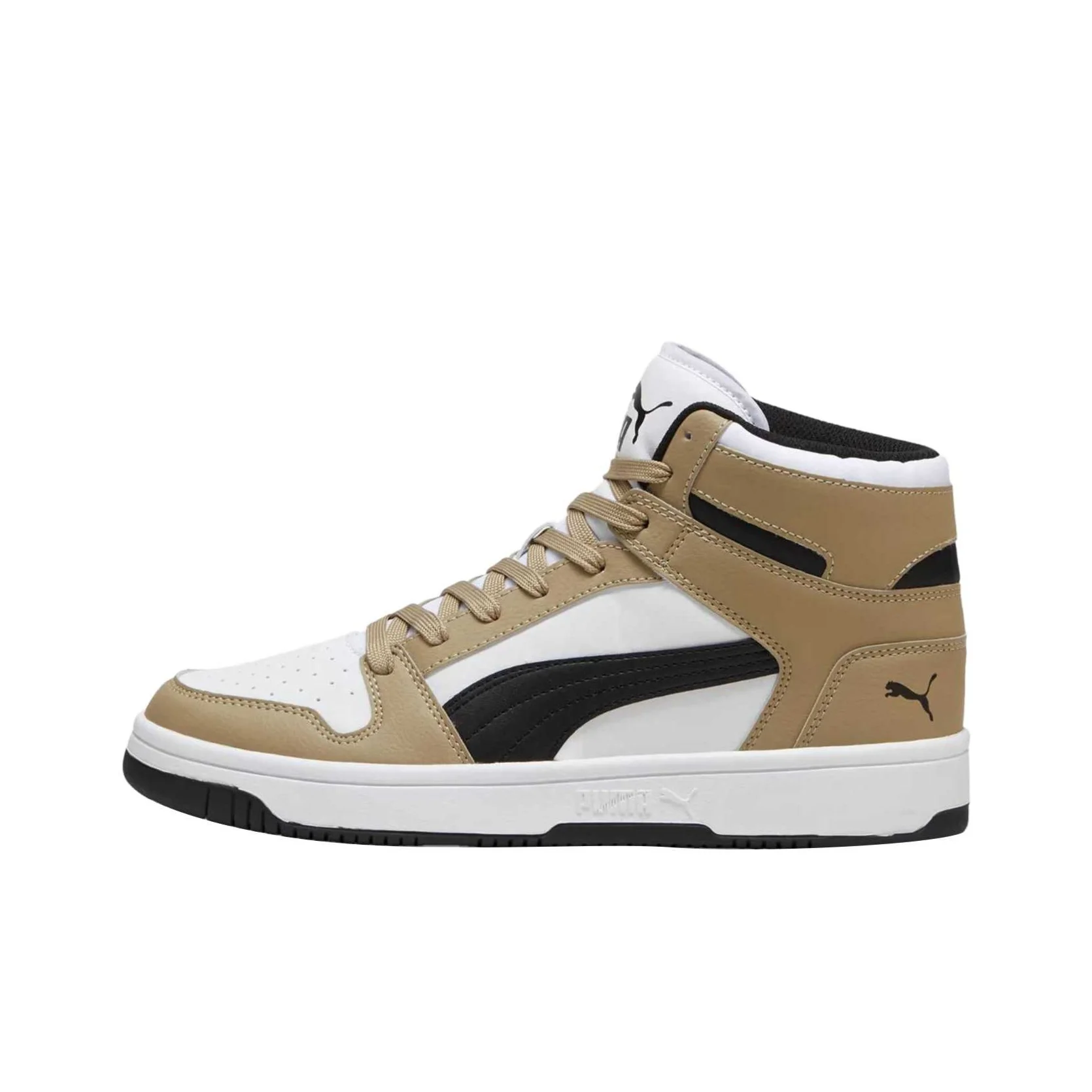 PUMA Rebound Layup Textile, Artificial Leather Breathable Mid top Skateboard Shoes Unisex 369573-50