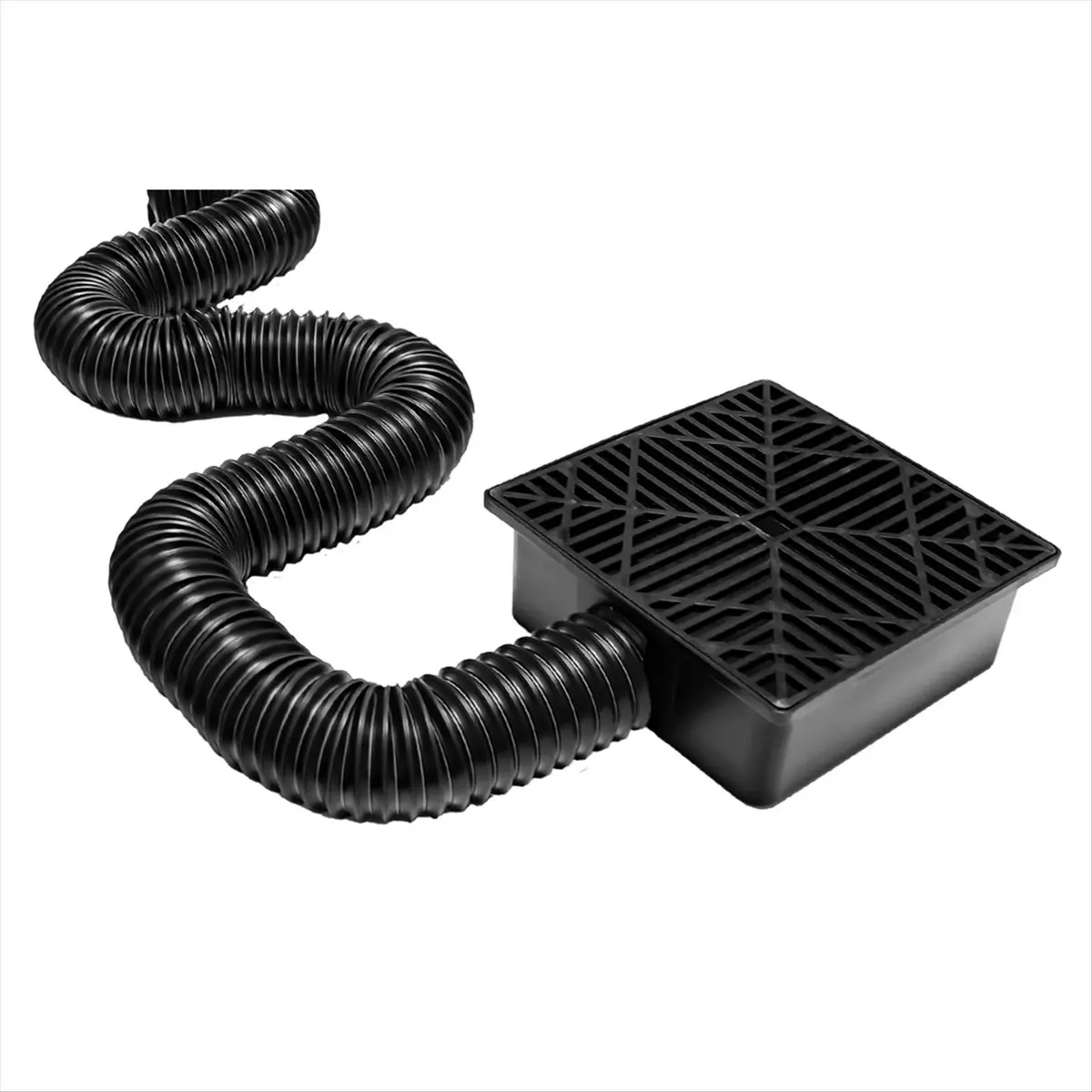 ABJS Catch Basin Downspout Flexible Extension Storm Drain Catch Basin Drainage System Drain Adapter for Patio Ground and Lawn