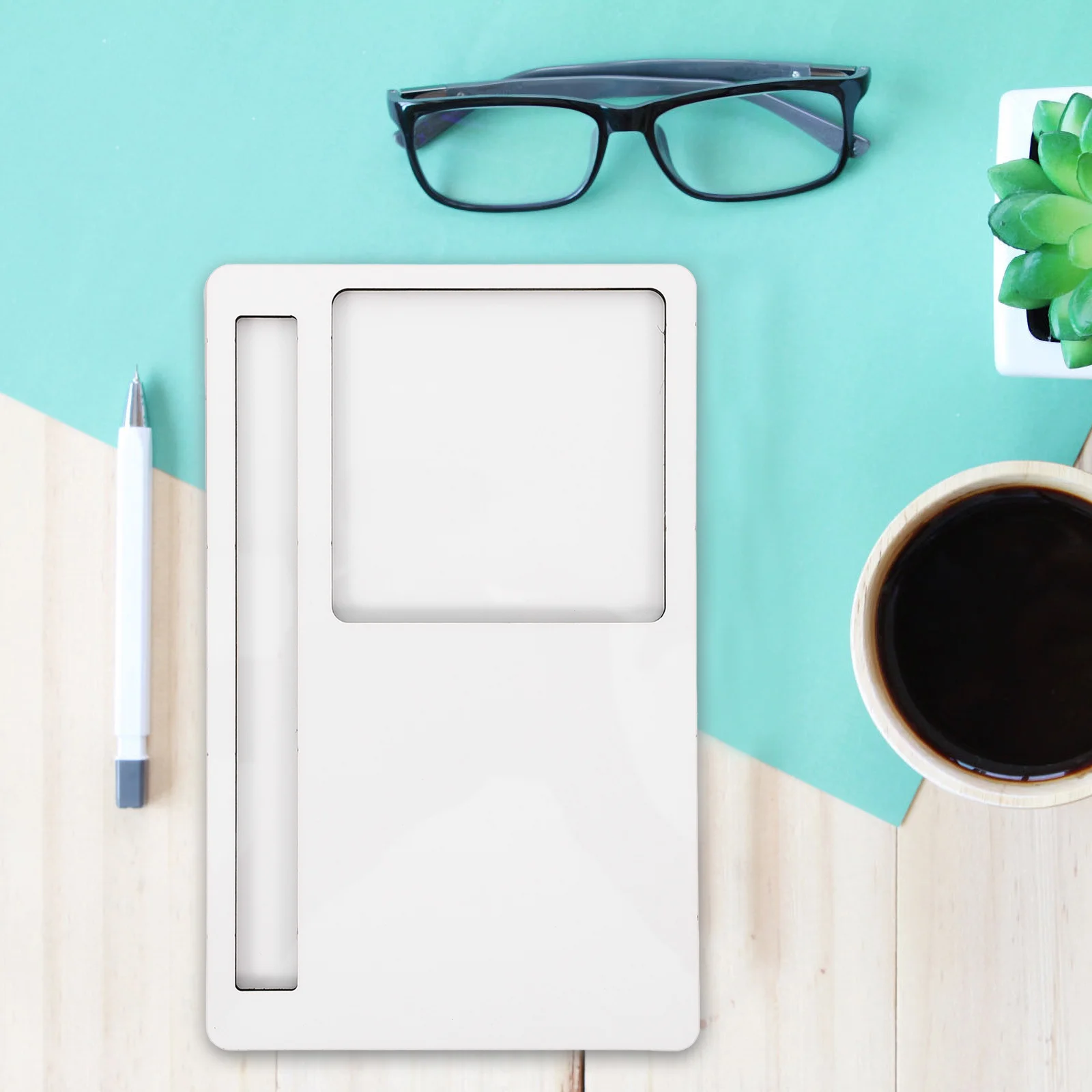 

Memo Pad Tray Sublimation Blank DIY Sticky Memo Holder Large Capacity Office Desk Accessory Sublimation Supplies