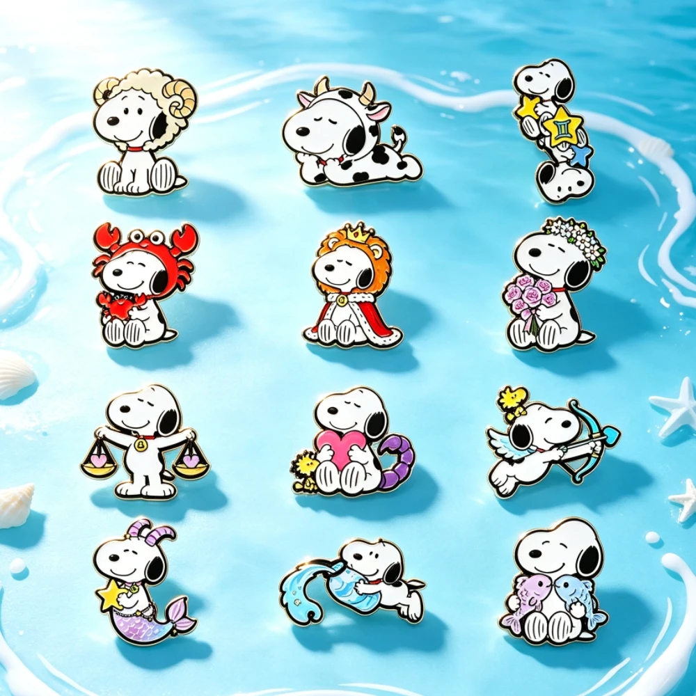 12-teiliges Set mit niedlichen Emaille-Ansteckern im Cartoon-Stil mit Tiermotiven, Tierabzeichen, Broschen für Rucksack, Jacke, als Geschenk für Fans – Detail 6