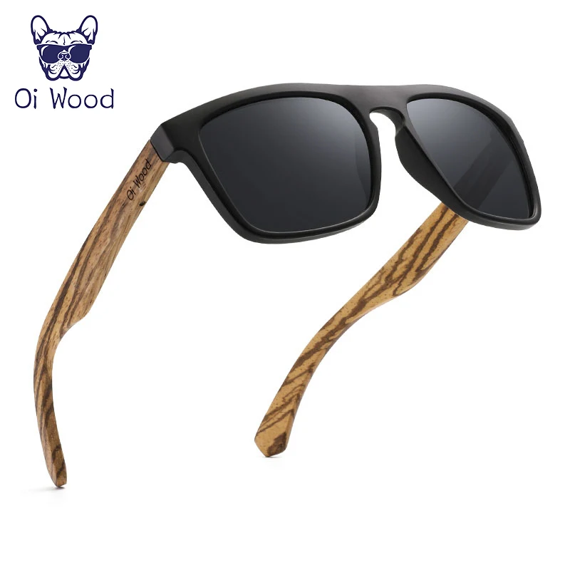 Oi Wood Women Sun glasses Square Sunglasses Wooden Eyeglasses polarized Red Lenses Mens Glasses