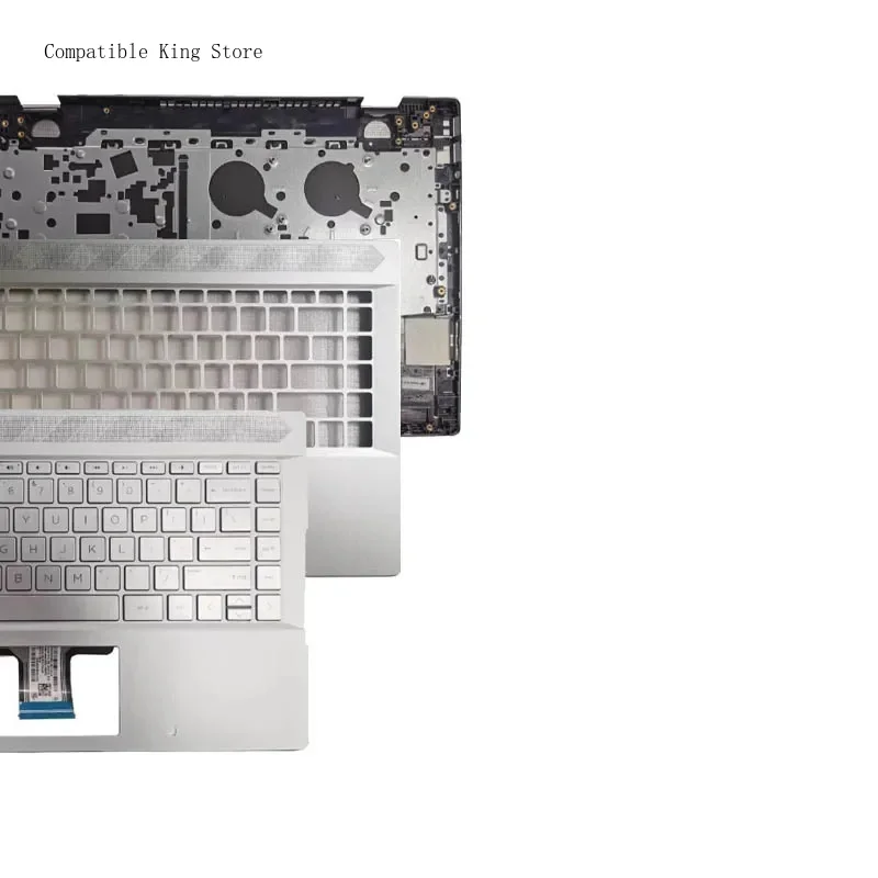 B New US Keyboard For HP Pavilion 14 14-CE TPN-Q207 G7A Laptop Palmrest Upper Top Case with Backlit Keyboard L19191-001