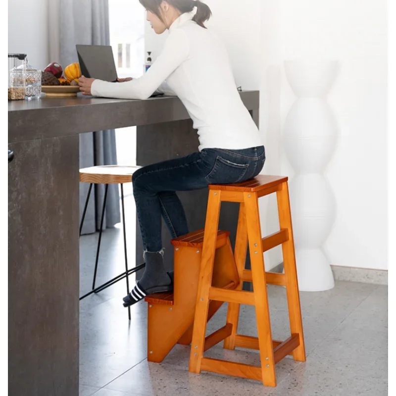 New Arrival Kitchen Stool - Step Stool with Storage Household Climbing Ladder Multifunctional 3-Step Ladder, Stable Load-bearing