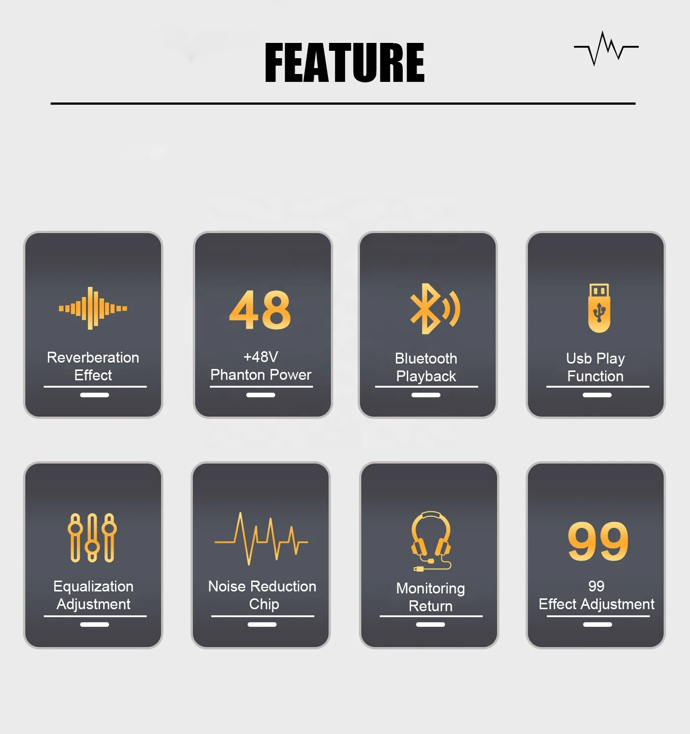 عشرة عناصر TLF Xtuga MGA-06 99DSP 6 USB 48V Mixer De o Profecional