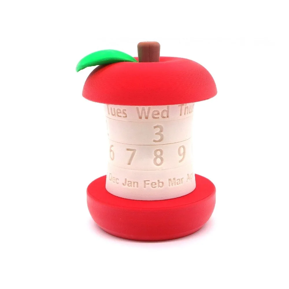 

tating Design 3D Printed Calendar Funny Unique Gift Creative Calendar Modern Decor Rotatable Mechanism Rotating Calendar