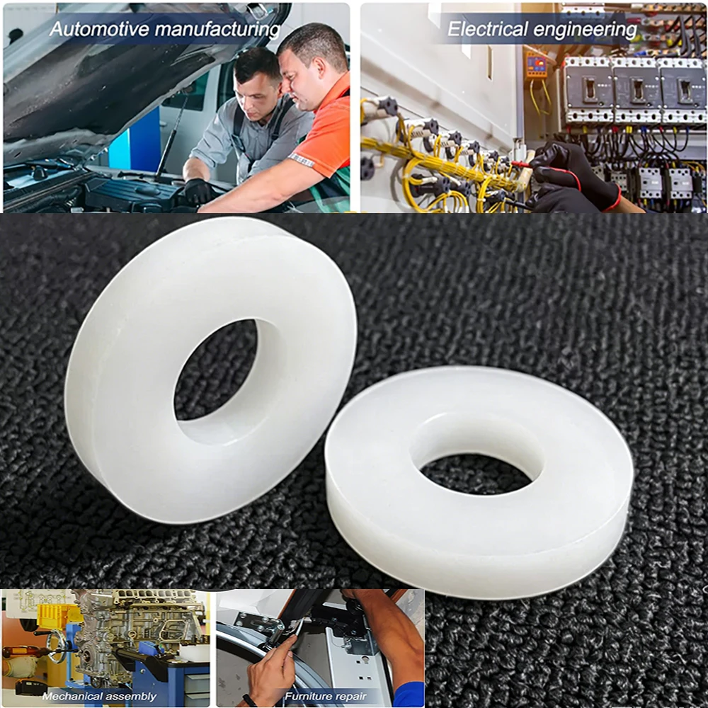 

Silicone Flat Gasket Height1.5-16mm Inner Hole Diameter M1-M7mm White corrosion-resistant Seals Ring Flat Washer